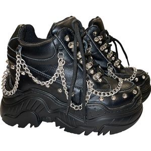 Space Candy Vegan Platform Hikers w/Spikes and Chains - EUC